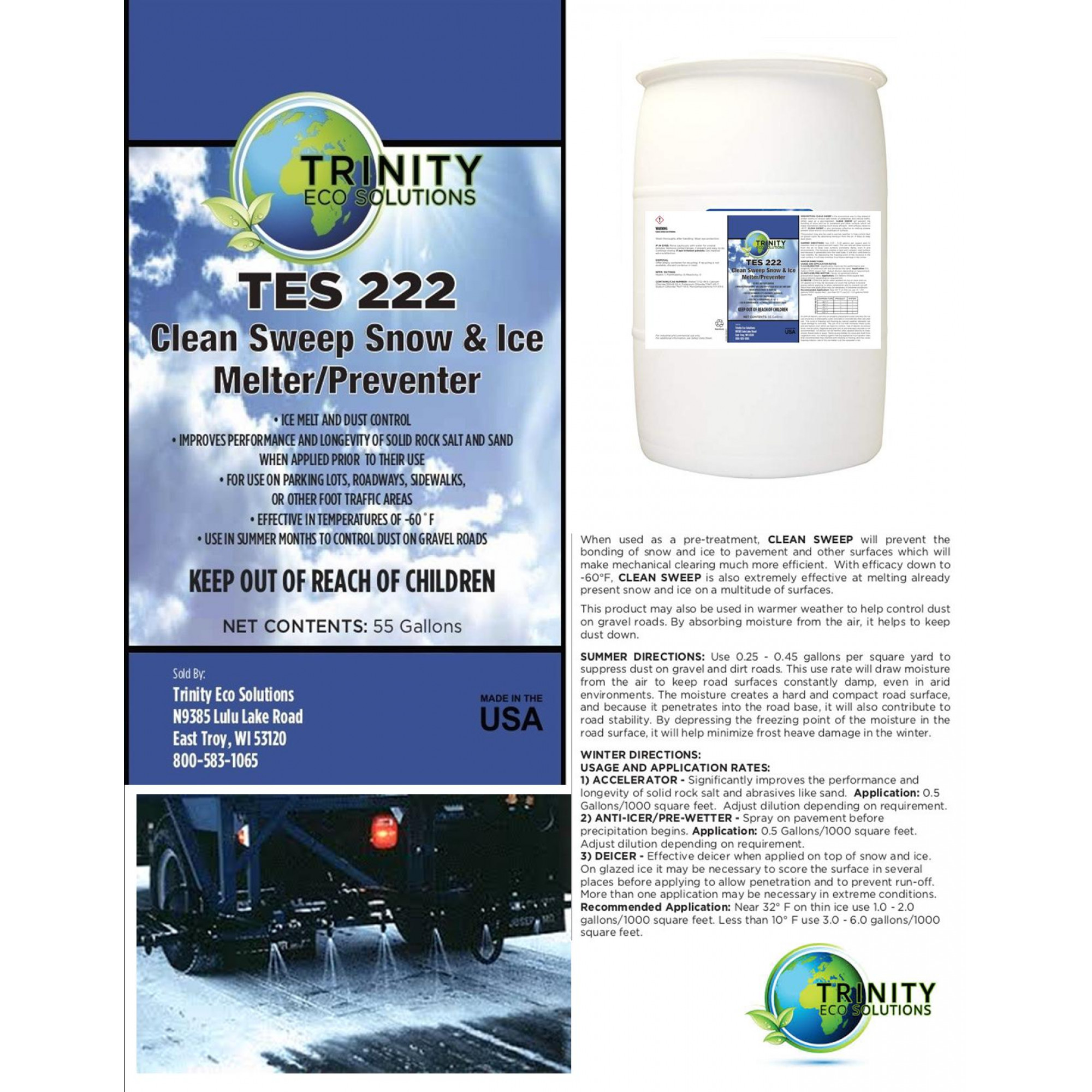 TES 222 Clean Sweep Snow & Ice Remover